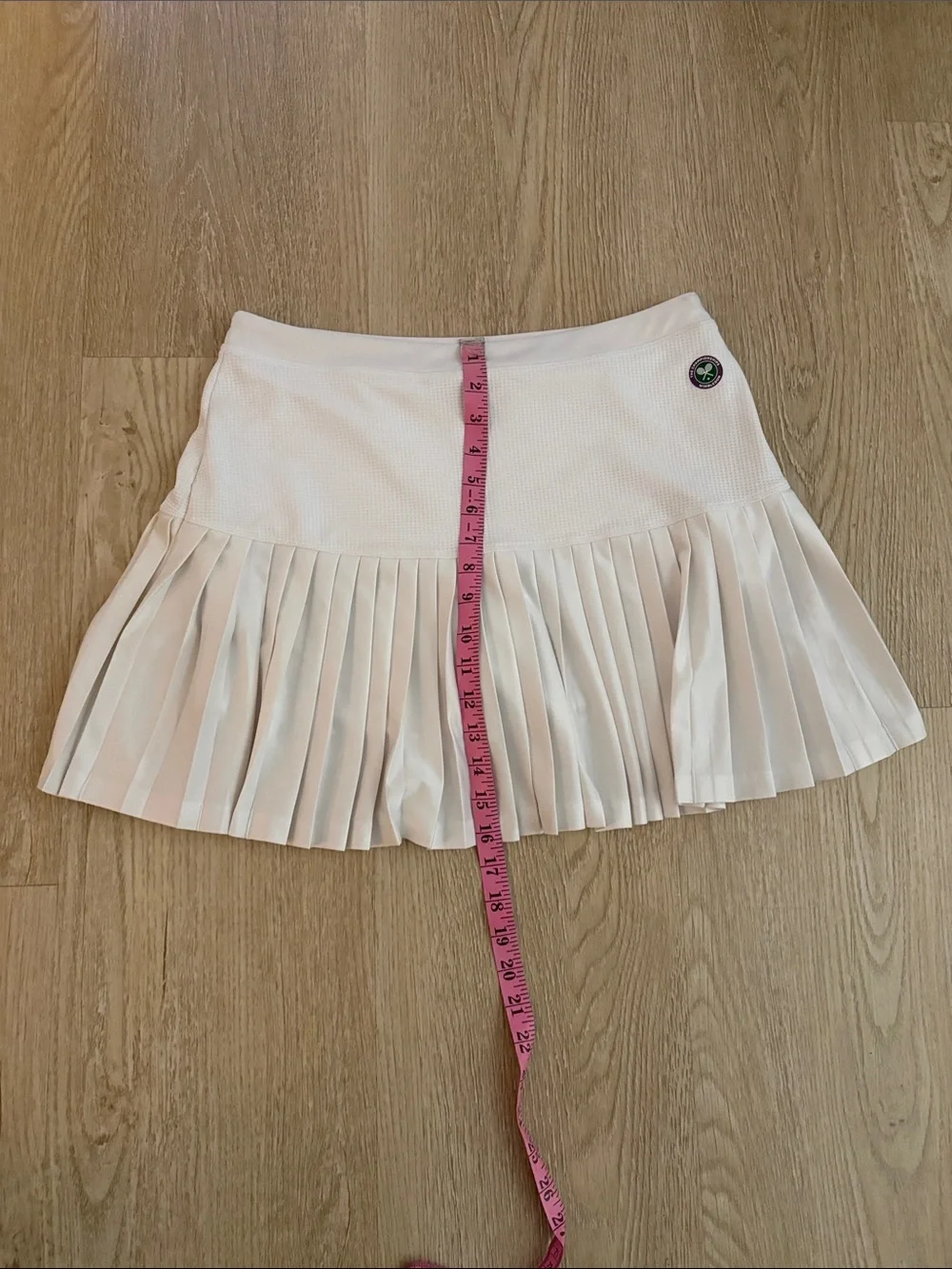 Wimbledon White Official Classic Pleated Sporty Tennis Skirt M